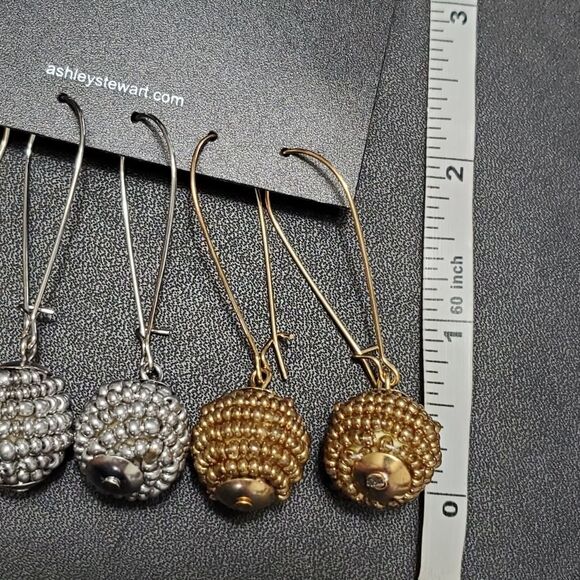 Ashley Stewart set of 3 beaded earrings - Picture 6 of 8